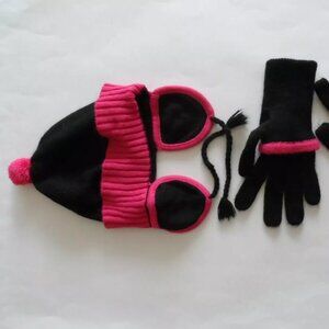 Girl's 2-pc Cold Weather Set: Hat and Gloves